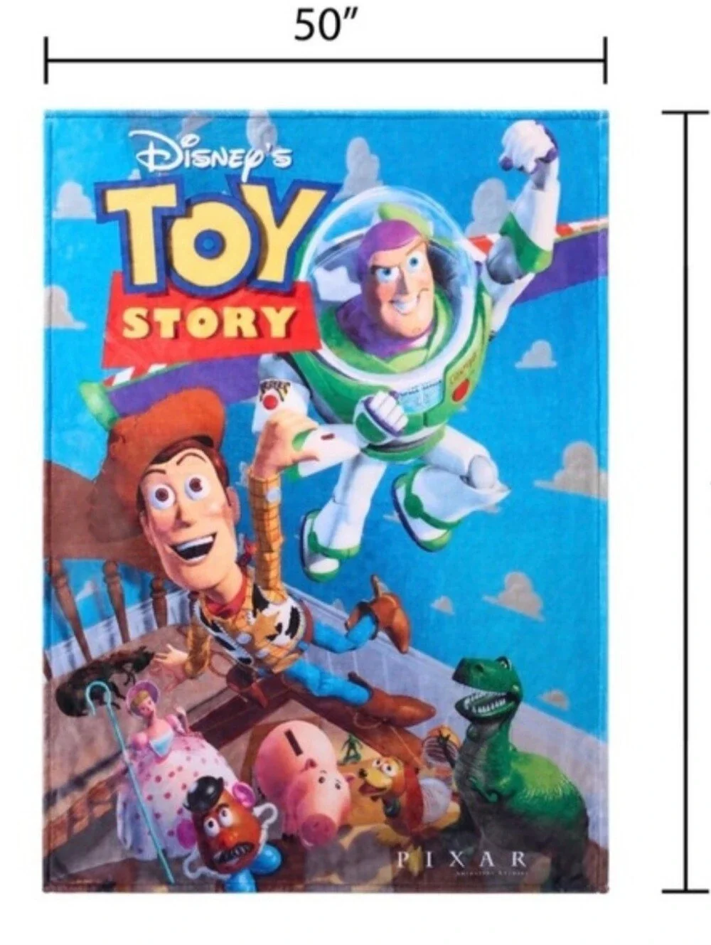 Disney Toy Story Classic VHS Boxed Silk Touch Throw, 50”x70”